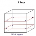 Temperature Mapping for 2 tray = 8 loggers